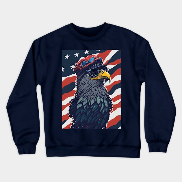 Patriotic Eagle Crewneck Sweatshirt by By_Russso